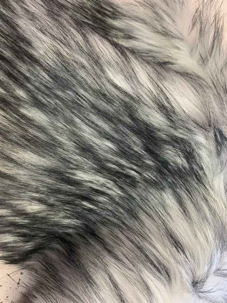 Gray Husky Faux Fur Fabric - Shaggy Fur Luxury FabricICE FABRICSICE FABRICSBy The Yard (60 inches Wide)Gray Husky Faux Fur Fabric - Shaggy Fur Luxury Fabric ICE FABRICS