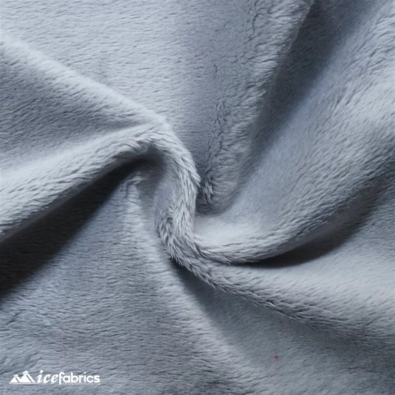 Grey Minky Solid 3mm Pile Blanket FabricICE FABRICSICE FABRICSBy The Yard (60 inches Wide)Grey Minky Solid 3mm Pile Blanket Fabric ICE FABRICS