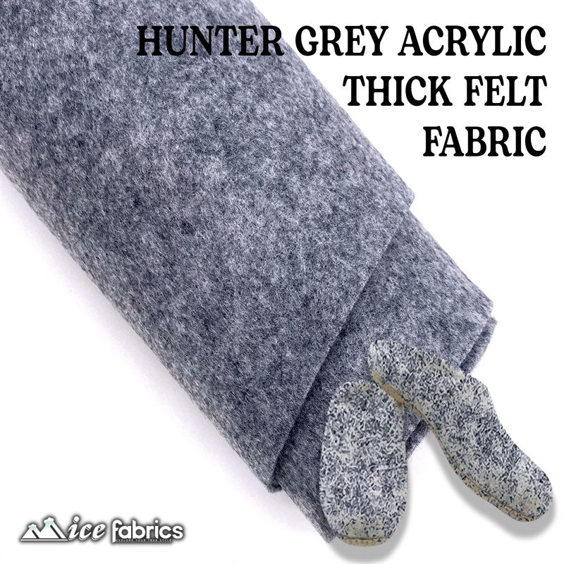 Heather Gray Felt Material Acrylic Felt Material 1.6mm ThickICE FABRICSICE FABRICS4”X4”InchesHeather Gray Felt Material Acrylic Felt Material 1.6mm Thick ICE FABRICS