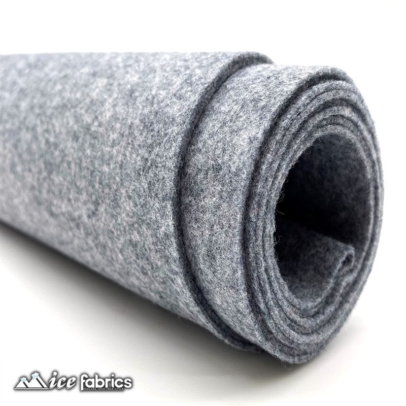 Heather Grey Wholesale Felt Fabric 1.6mm ThickICE FABRICSICE FABRICSBy The Roll (72" Wide)Heather Grey Wholesale Felt Fabric (20 Yards Bolt ) 1.6mm Thick ICE FABRICS