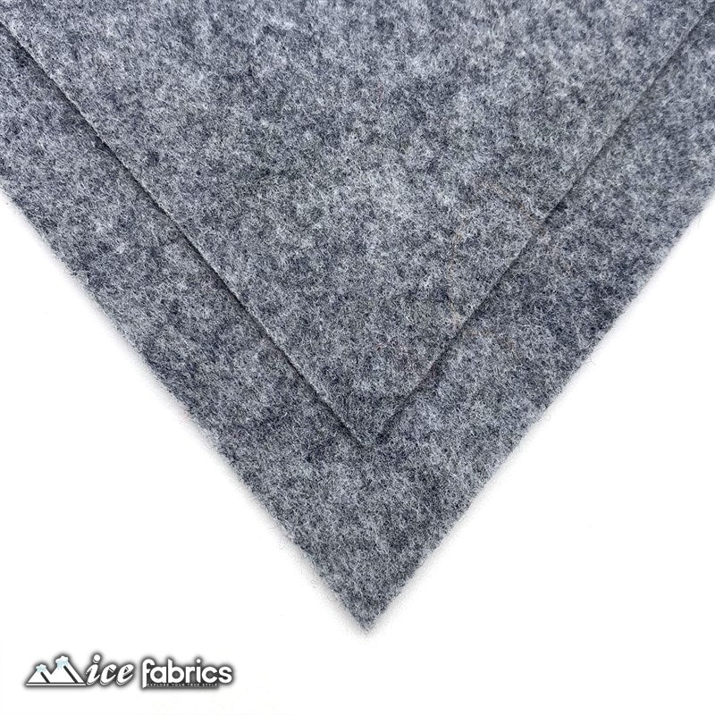 Heather Grey Wholesale Felt Fabric 1.6mm ThickICE FABRICSICE FABRICSBy The Roll (72" Wide)Heather Grey Wholesale Felt Fabric (20 Yards Bolt ) 1.6mm Thick ICE FABRICS