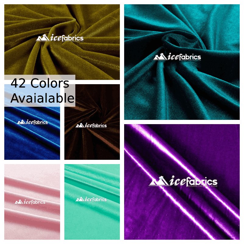 Hight Quality Stretch Velvet Fabric By The Roll (20 yards) Wholesale Fabric