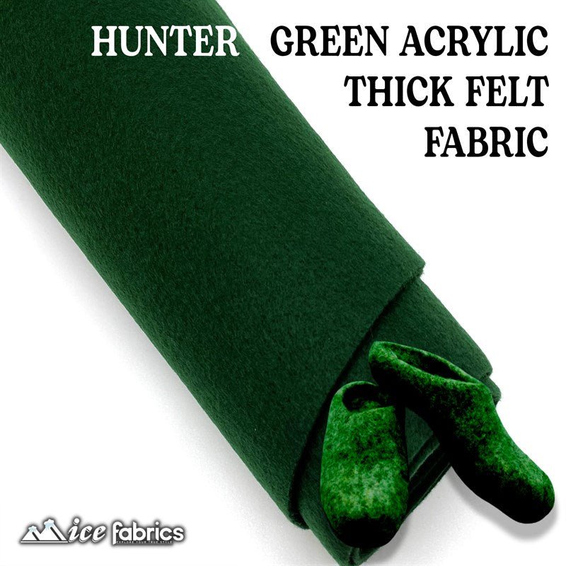 Hunter Green Felt Material Acrylic Felt Material 1.6mm ThickICE FABRICSICE FABRICS4”X4”InchesHunter Green Felt Material Acrylic Felt Material 1.6mm Thick ICE FABRICS