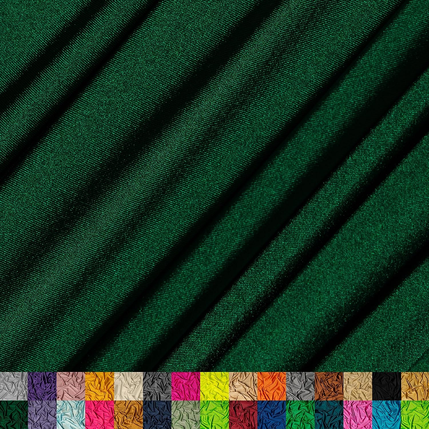 Hunter Green Luxury Nylon Spandex Fabric By The YardICE FABRICSICE FABRICSBy The Yard (60" Width)Hunter Green Luxury Nylon Spandex Fabric By The Yard ICE FABRICS