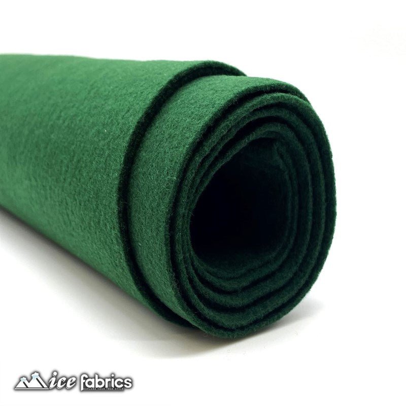 Hunter Green Wholesale Felt Fabric 1.6mm ThickICE FABRICSICE FABRICSBy The Roll (72" Wide)Hunter Green Wholesale Felt Fabric (20 Yards Bolt ) 1.6mm Thick ICE FABRICS