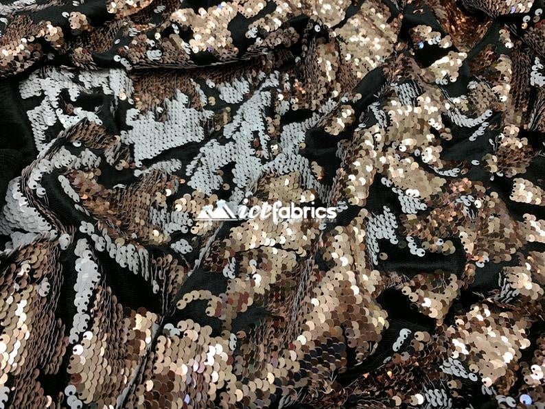 Iridescent 2 Way Stretch Embroider Sequins Fabric On Velvet By The YardVelvet FabricICEFABRICICE FABRICSChampagne On Black VelvetIridescent 2 Way Stretch Embroider Sequins Fabric On Velvet By The Yard ICEFABRIC Champagne On Black Velvet