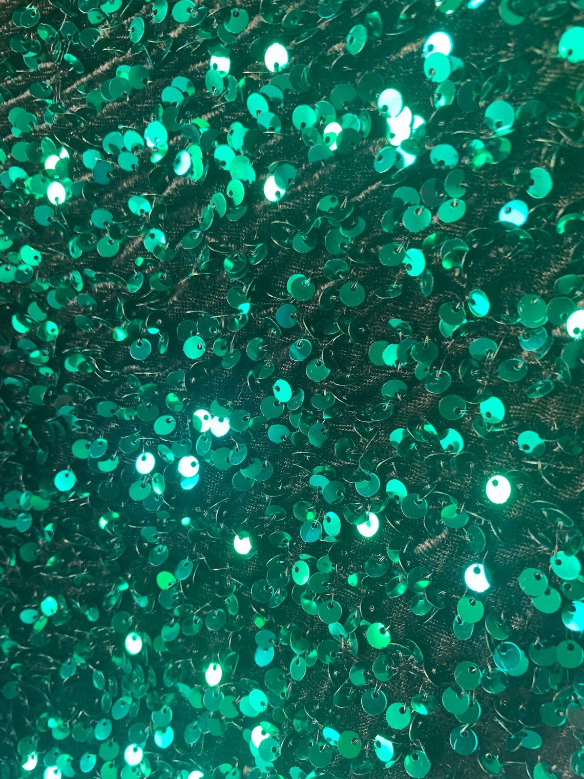 Iridescent Emerald Green Mermaid Sequin on Emerald Green Stretch Velvet Spandex FabricICE FABRICSICE FABRICSPer YardIridescent Emerald Green Mermaid Sequin on Emerald Green Stretch Velvet Spandex Fabric ICE FABRICS
