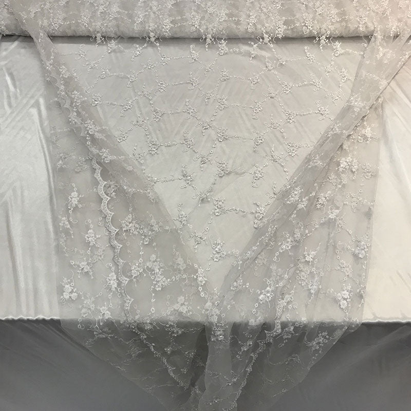 Ivory Hand Embroidered Beaded Mesh Lace Bridal Wedding Prom Dresses FabricICE FABRICSICE FABRICSIvory Hand Embroidered Beaded Mesh Lace Bridal Wedding Prom Dresses Fabric ICE FABRICS