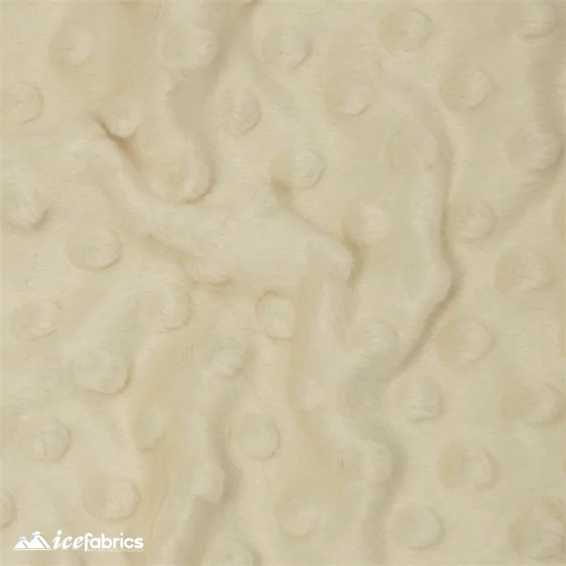 Ivory Minky Dot FabricMinkyICE FABRICSICE FABRICSBy The Yard (60 inches Wide)IvoryIvory Dimple Polka Dot Minky Fabric / Ultra Soft / ICE FABRICS