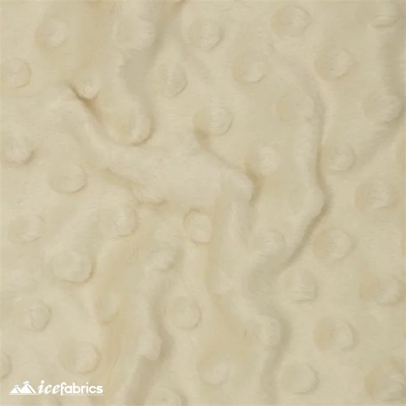 Ivory Minky Dot Fabric Blanket FabricMinkyICE FABRICSICE FABRICSBy The Yard (60 inches Wide)Ivory Minky Dot Fabric Blanket Fabric ICE FABRICS