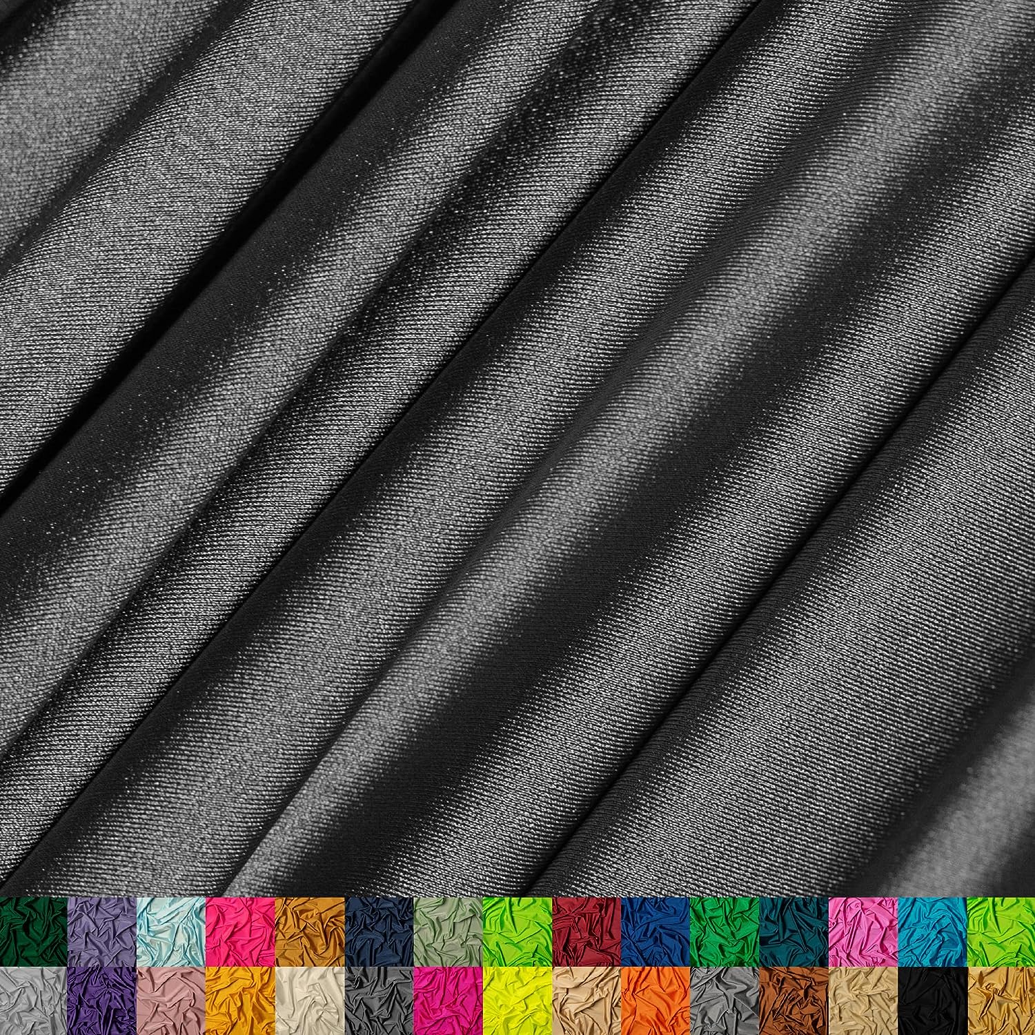 Jordan 4 Way Stretch Fabric Shiny Nylon Spandex CharcoalICE FABRICSICE FABRICSBy The Yard (58" Width)Jordan 4 Way Stretch Fabric Shiny Nylon Spandex Charcoal ICE FABRICS