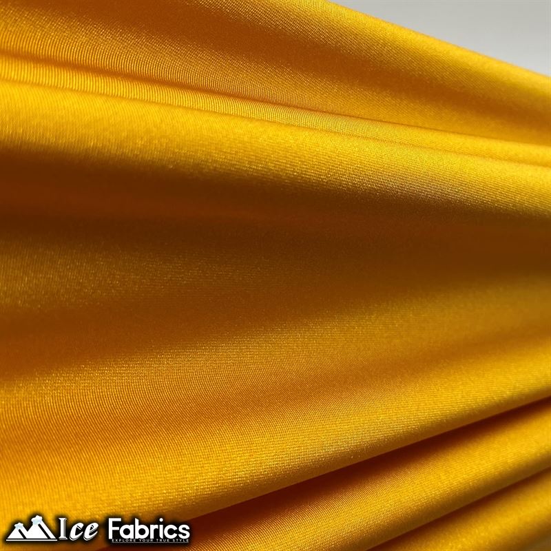 Jordan 4 Way Stretch Fabric Shiny Nylon Spandex Dark GoldICE FABRICSICE FABRICSBy The Yard (58" Width)Jordan 4 Way Stretch Fabric Shiny Nylon Spandex Dark Gold ICE FABRICS