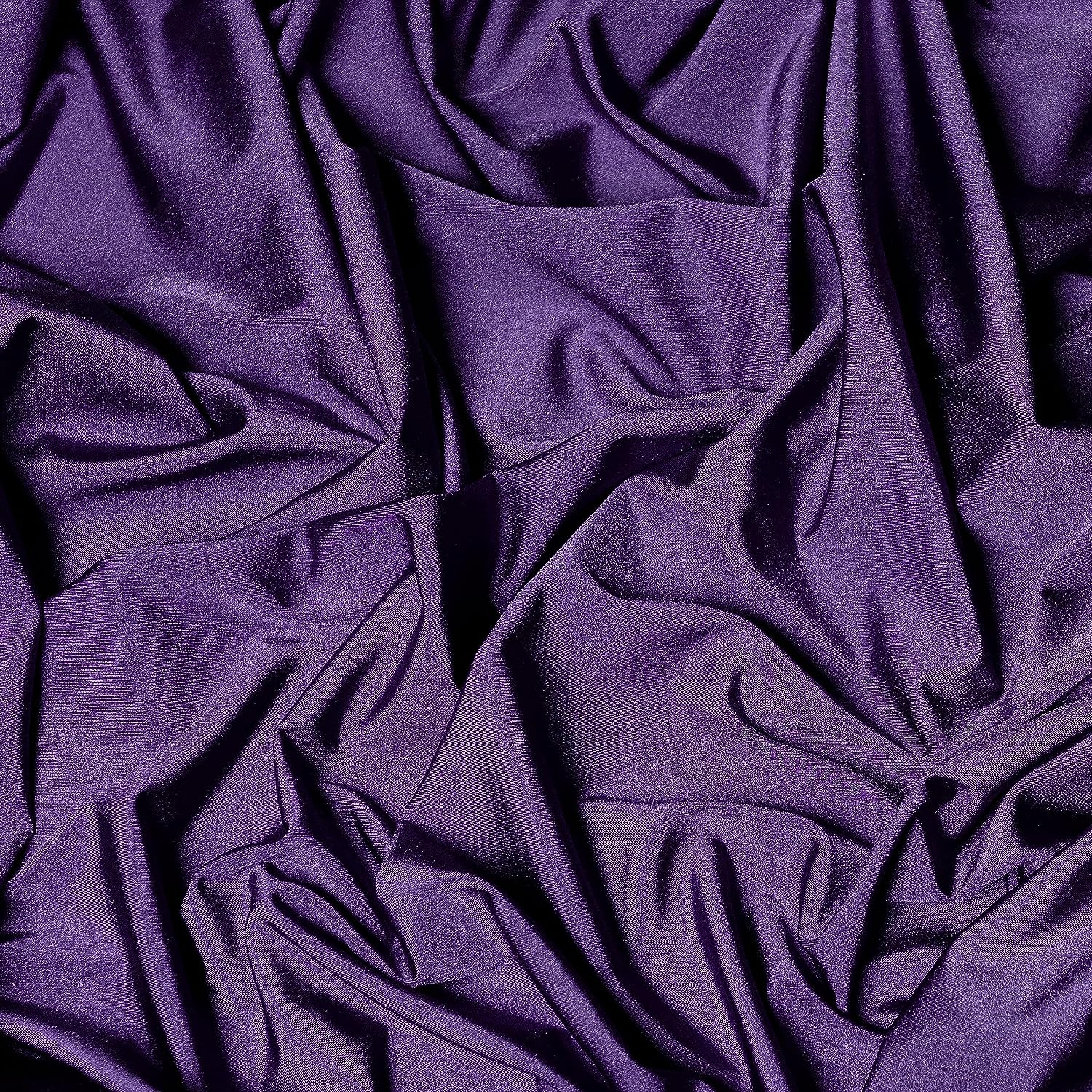 Jordan 4 Way Stretch Fabric Shiny Nylon Spandex PurpleICE FABRICSICE FABRICSBy The Yard (58" Width)Jordan 4 Way Stretch Fabric Shiny Nylon Spandex Purple ICE FABRICS