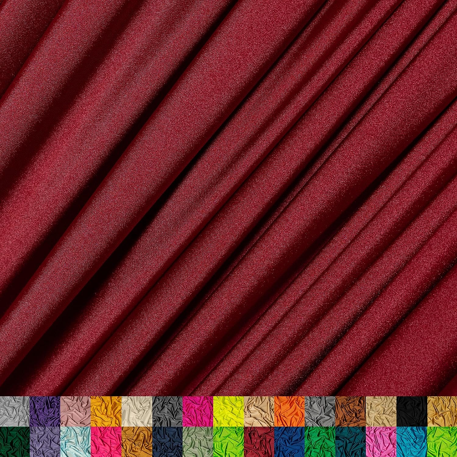 Jordan Burgundy Shiny Nylon Spandex Fabric / 4 Way stretchICE FABRICSICE FABRICSBy The Yard (58" Width)Jordan Burgundy Shiny Nylon Spandex Fabric / 4 Way stretch ICE FABRICS