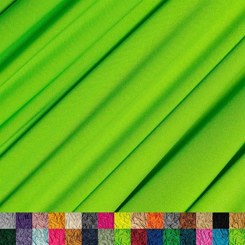 Jordan Neon Green Shiny Nylon Spandex Fabric / 4 Way stretchICE FABRICSICE FABRICSBy The Yard (58" Width)Jordan Neon Green Shiny Nylon Spandex Fabric / 4 Way stretch ICE FABRICS