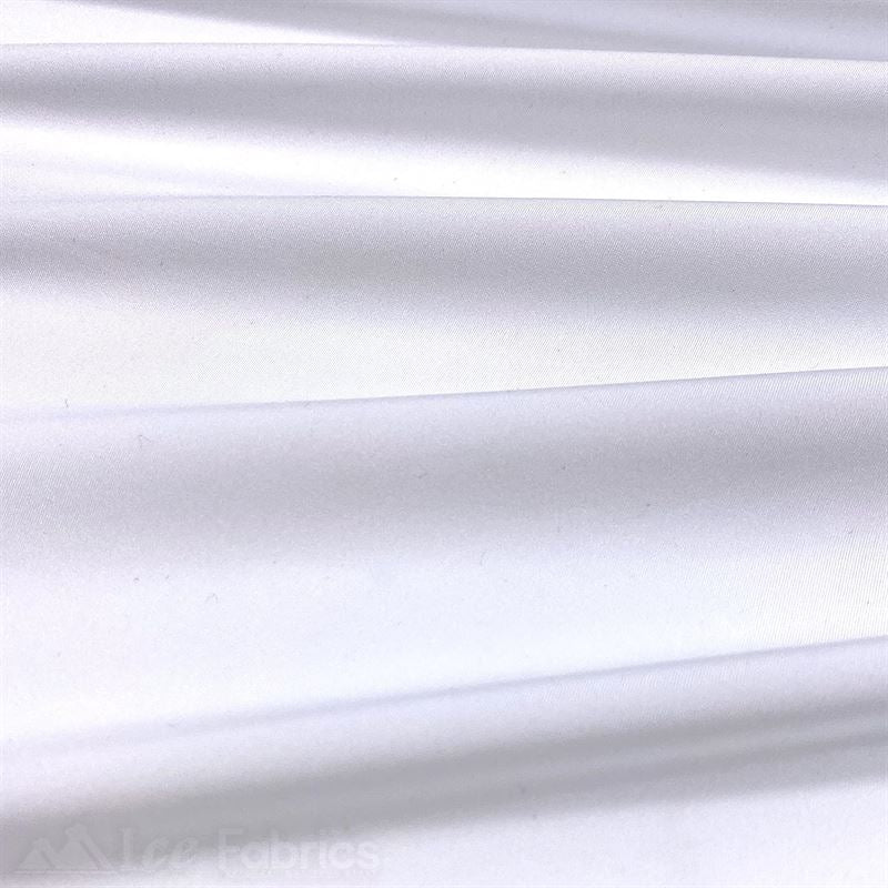 Jordan White Shiny Nylon Spandex Fabric / 4 Way stretchICE FABRICSICE FABRICSBy The Yard (58" Width)Jordan White Shiny Nylon Spandex Fabric / 4 Way stretch ICE FABRICS