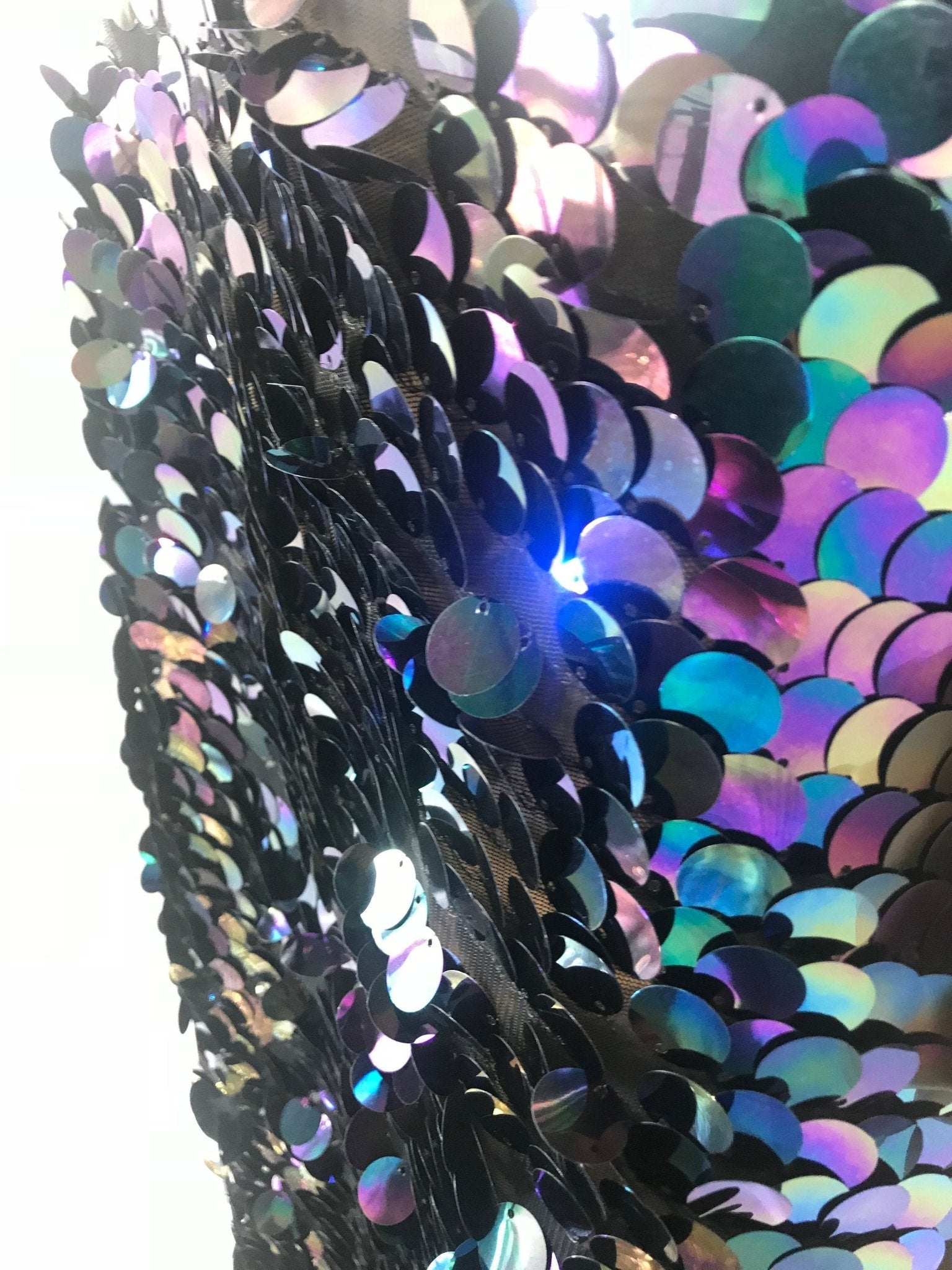 Jumbo Teardrop Sequins Fabric - 51" Wide Sold By The Yard DIY Dress Decor Costume Accessories CraftsICE FABRICSICE FABRICSBLACK MERMAIDJumbo Teardrop Sequins Fabric - 51" Wide Sold By The Yard DIY Dress Decor Costume Accessories Crafts ICE FABRICS BLACK MERMAID