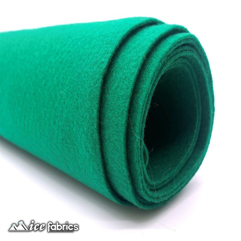 Kelly Green Acrylic Wholesale Felt Fabric 1.6mm ThickICE FABRICSICE FABRICSBy The Roll (72" Wide)Kelly Green Acrylic Wholesale Felt Fabric (20 Yards Bolt ) 1.6mm Thick ICE FABRICS