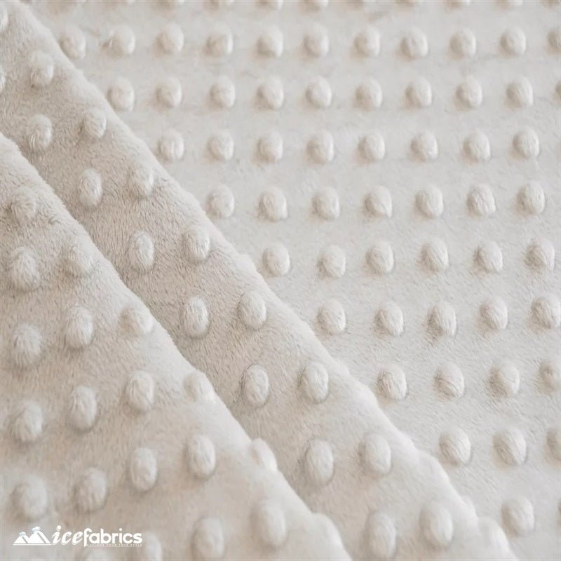 Khaki Minky Dot Fabric Blanket FabricMinkyICE FABRICSICE FABRICSBy The Yard (60 inches Wide)Khaki Minky Dot Fabric Blanket Fabric ICE FABRICS