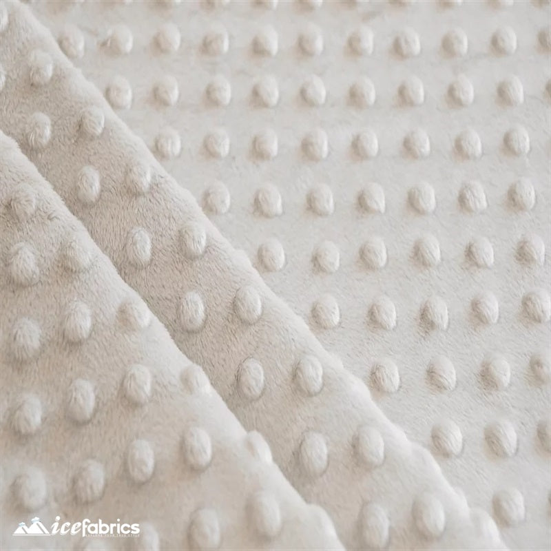 New Colors Dimple Bubble Polka Dot Minky Fabric ICE FABRICS | Khaki