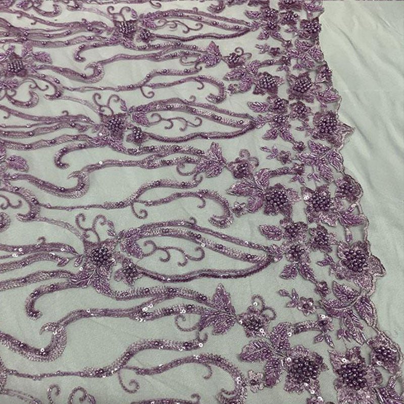 Lavender Beaded Fabric Luxury Fabric Embroidery Fabric Fashion FabricICEFABRICICE FABRICSLavender Beaded Fabric Luxury Fabric Embroidery Fabric Fashion Fabric ICEFABRIC