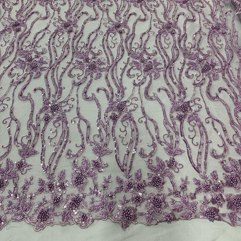 Lavender Beaded Fabric Luxury Fabric Embroidery Fabric Fashion FabricICEFABRICICE FABRICSLavender Beaded Fabric Luxury Fabric Embroidery Fabric Fashion Fabric ICEFABRIC