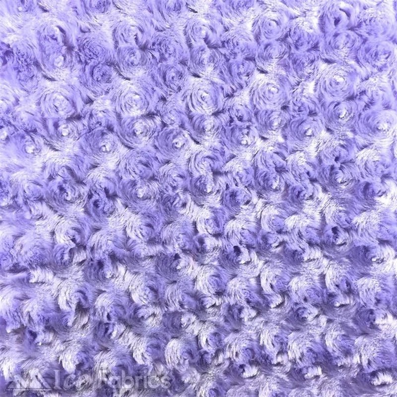 Lavender Minky Rose Rosebud Fabric Blanket FabricICE FABRICSICE FABRICSBy The Yard (60" Wide)Lavender Minky Rose Rosebud Fabric Blanket Fabric ICE FABRICS