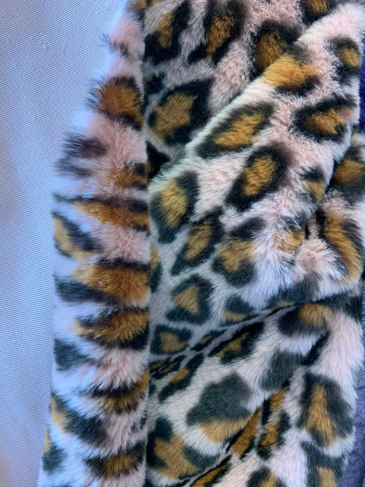 Leopard Fake Faux Fur Fabric By The Yard - Faux Fur Material Fashion FabricICEFABRICICE FABRICSPinkBy The Yard (60 inches Wide)Leopard Fake Faux Fur Fabric By The Yard - Faux Fur Material Fashion Fabric ICEFABRIC Pink