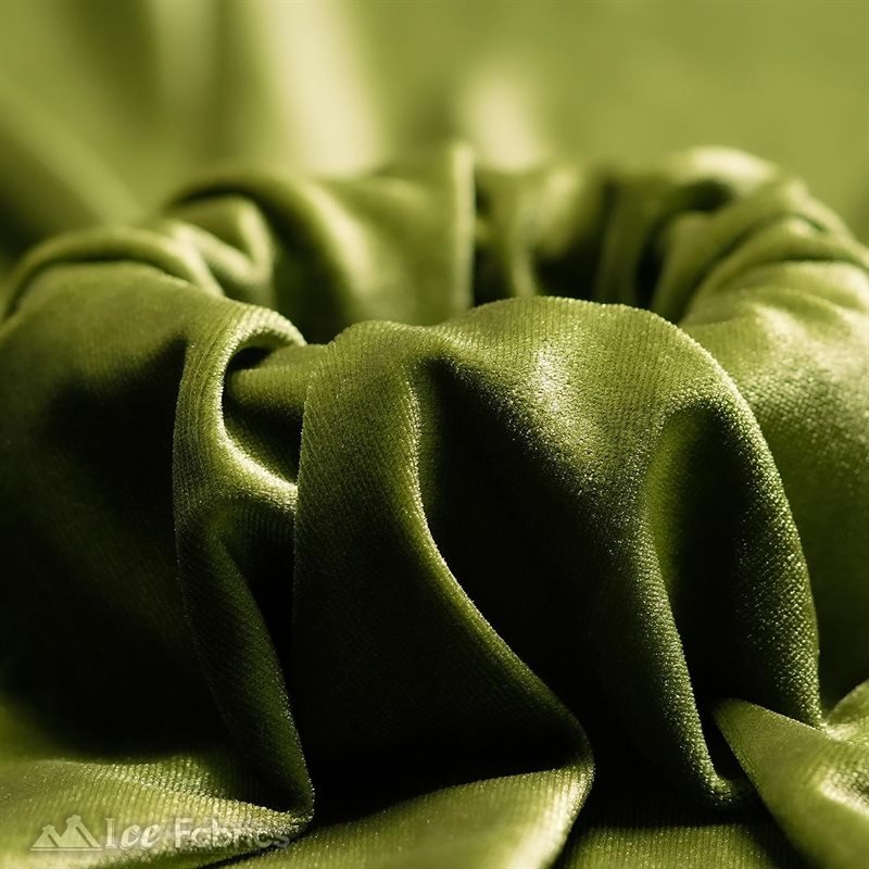 Light Olive Green Wholesale Velvet Fabric Stretch | 60" WideICE FABRICSICE FABRICS20 Yards Light Olive GreenLight Olive Green Wholesale Velvet Fabric Stretch | 60" Wide