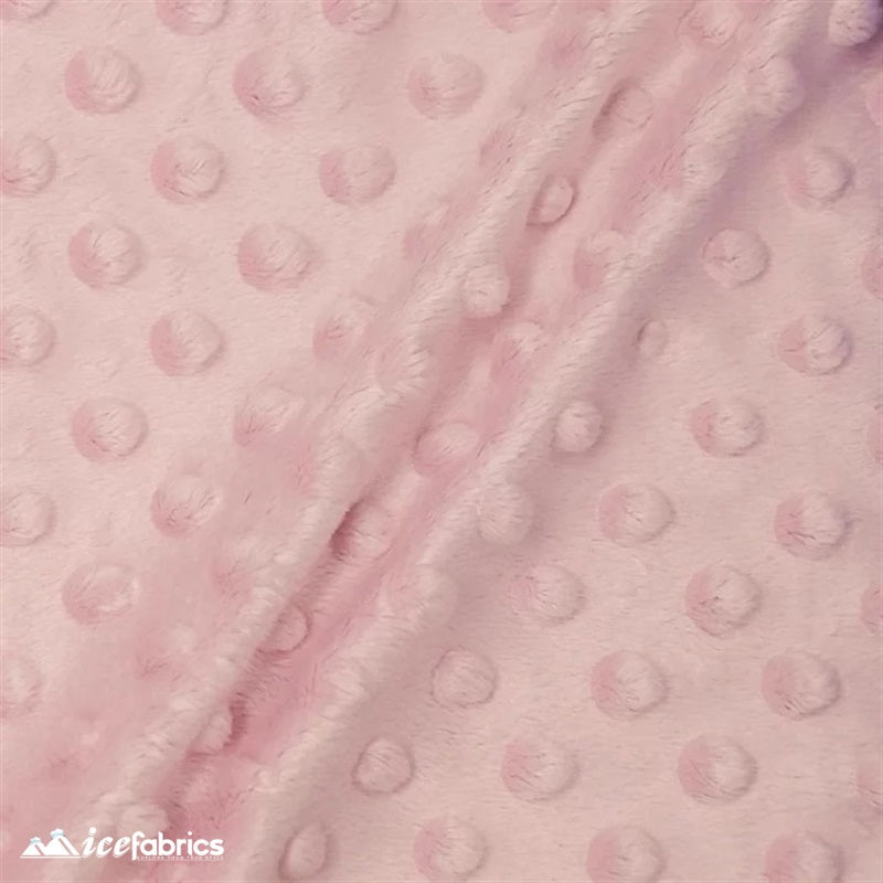 Light Pink Dimple Polka Dot Minky Fabric / Ultra Soft /MinkyICE FABRICSICE FABRICSBy The Yard (60 inches Wide)Light PinkLight Pink Dimple Polka Dot Minky Fabric / Ultra Soft / ICE FABRICS