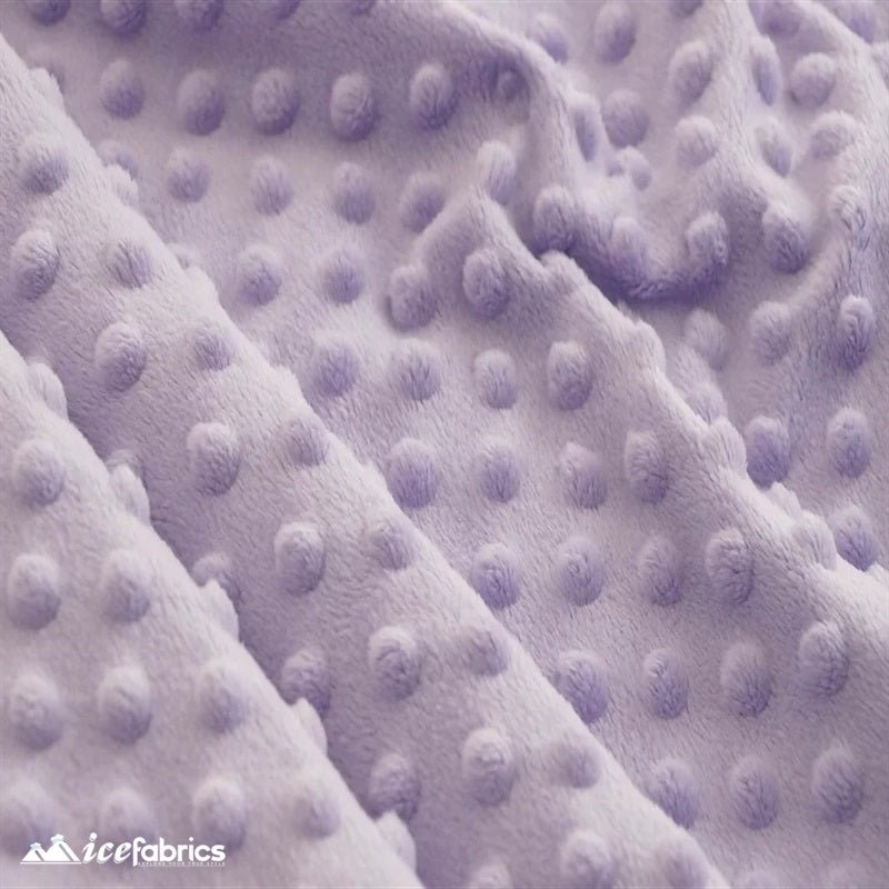 Lilac Minky Dot FabricMinkyICE FABRICSICE FABRICSBy The Yard (60 inches Wide)LilacLilac Dimple Polka Dot Minky Fabric / Ultra Soft / ICE FABRICS