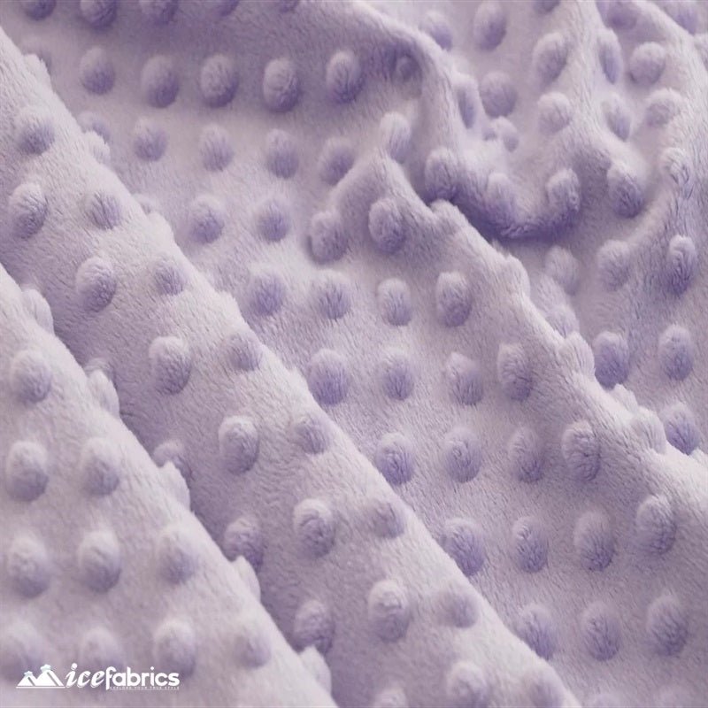 Lilac Minky Dot Fabric Blanket FabricMinkyICE FABRICSICE FABRICSBy The Yard (60 inches Wide)Lilac Minky Dot Fabric Blanket Fabric ICE FABRICS