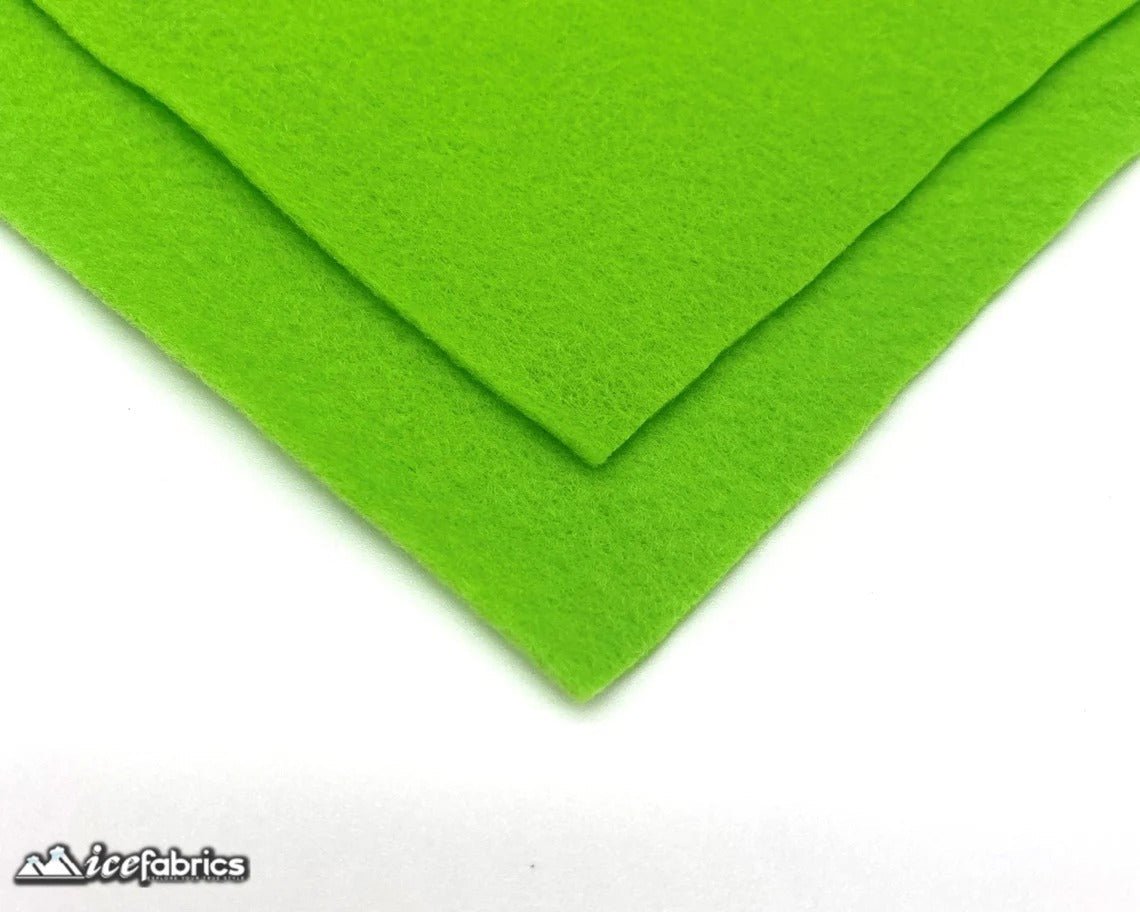 Lime Green Acrylic Wholesale Felt Fabric 1.6mm ThickICE FABRICSICE FABRICSBy The Roll (72" Wide)Lime Green Acrylic Wholesale Felt Fabric (20 Yards Bolt ) 1.6mm Thick ICE FABRICS