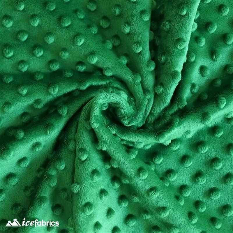 Lime Mint Green Dimple Polka Dot Minky Fabric / Ultra Soft /MinkyICE FABRICSICE FABRICSBy The Yard (60 inches Wide)Lime Mint GreenLime Mint Green Dimple Polka Dot Minky Fabric / Ultra Soft / ICE FABRICS