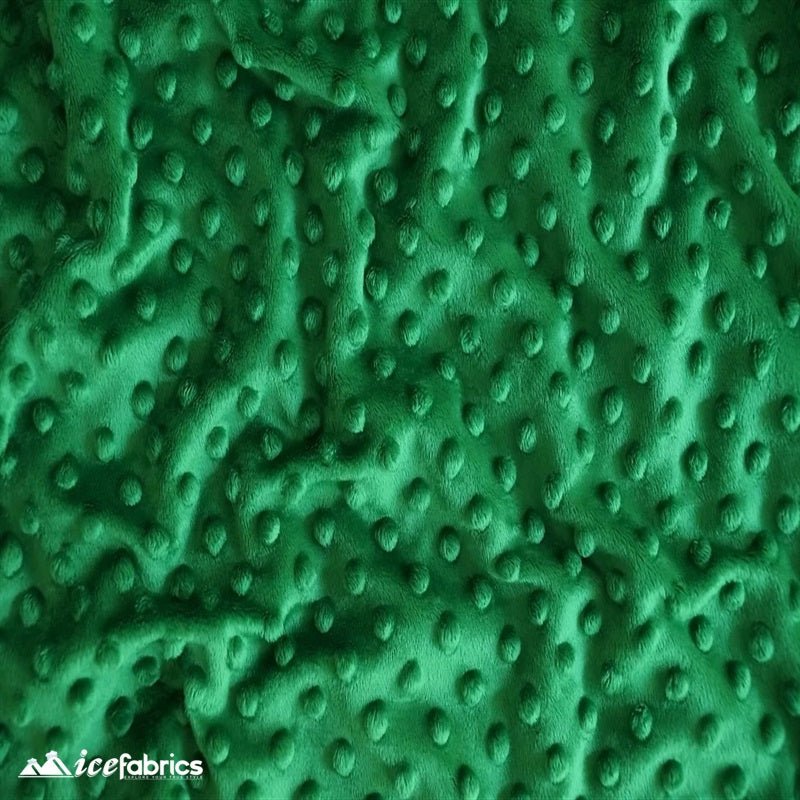 Lime Mint Green Dimple Polka Dot Minky Fabric / Ultra Soft /MinkyICE FABRICSICE FABRICSBy The Yard (60 inches Wide)Lime Mint GreenLime Mint Green Dimple Polka Dot Minky Fabric / Ultra Soft / ICE FABRICS