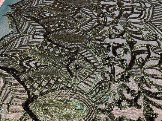 London Design 4 WAY Stretch Sequins Fabric SpandexICEFABRICICE FABRICSHunter GreenLondon Design 4 WAY Stretch Sequins Fabric Spandex ICEFABRIC Hunter Green