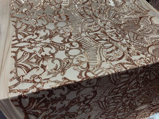 London Design 4 WAY Stretch Sequins Fabric SpandexICEFABRICICE FABRICSGoldLondon Design 4 WAY Stretch Sequins Fabric Spandex ICEFABRIC Gold