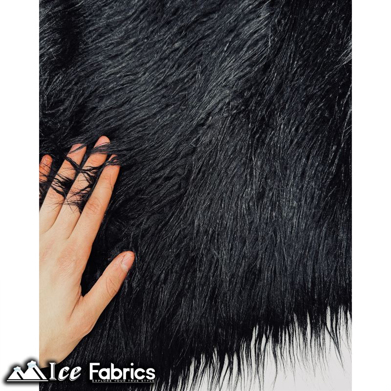 Long Pile Yeti Mongolian Faux Fur Fabric | 4” PileICE FABRICSICE FABRICSBlackLong Pile Yeti Mongolian Faux Fur Fabric | 4” Pile ICE FABRICS Black