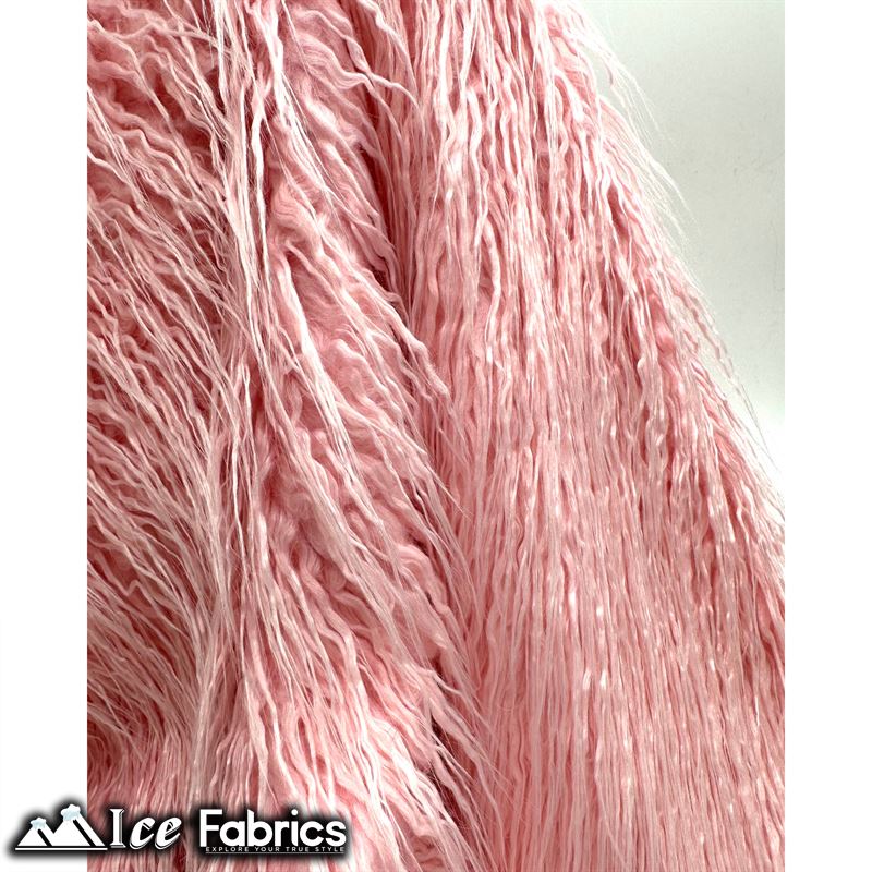 Long Pile Yeti Mongolian Faux Fur Fabric | 4” PileICE FABRICSICE FABRICSPinkLong Pile Yeti Mongolian Faux Fur Fabric | 4” Pile ICE FABRICS Pink