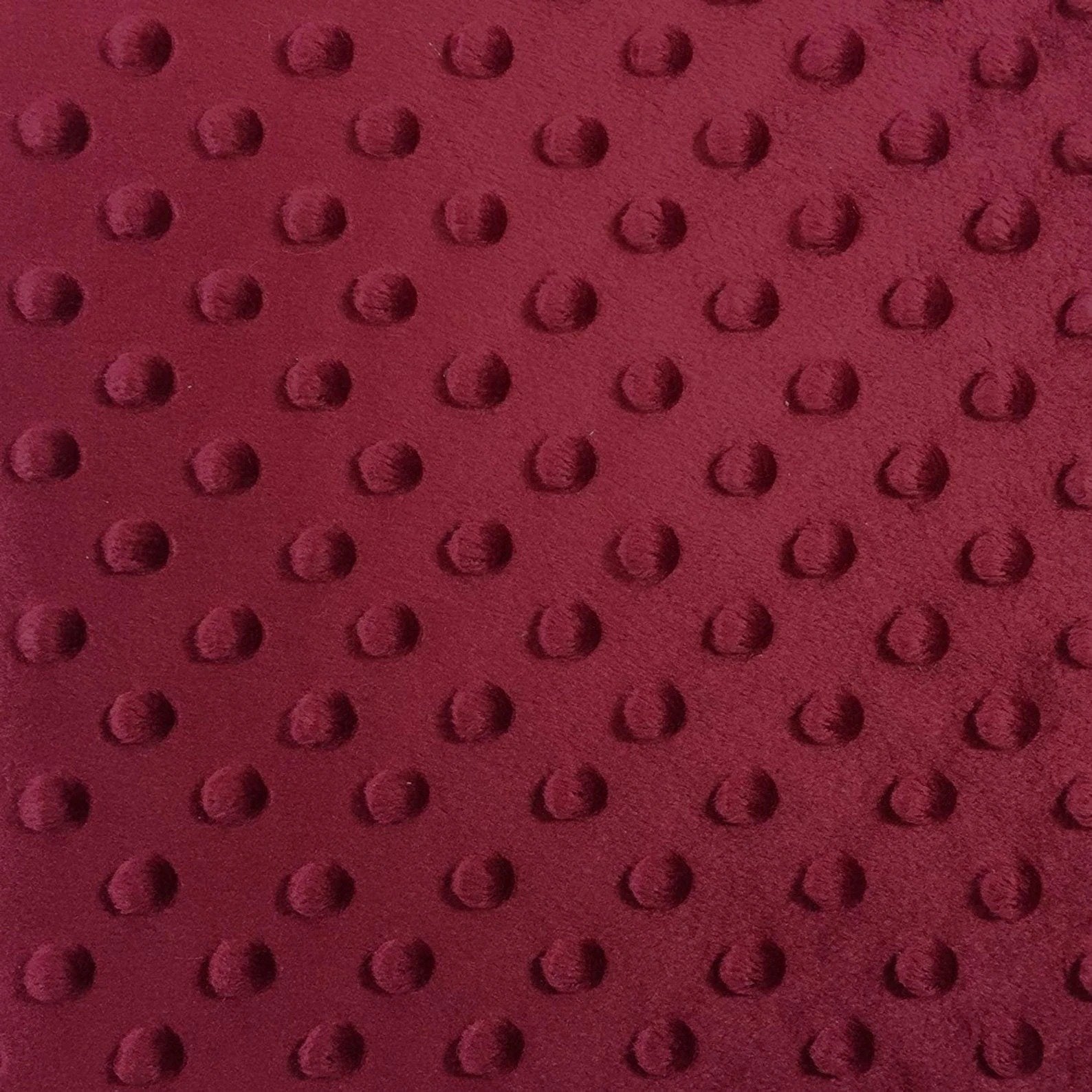 Luxury Burgundy Bubble Minky Polka Dot FabricICEFABRICICE FABRICSBurgundyLuxury Burgundy Bubble Minky Polka Dot Fabric ICEFABRIC