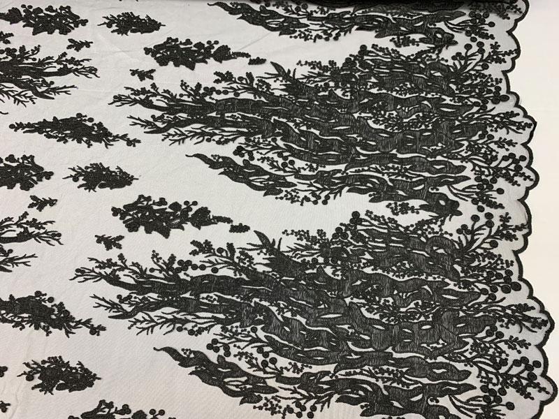 Luxury Burgundy Embroidered Floral Lace Fabric _ Bridal FabricICEFABRICICE FABRICSBy The YardLuxury Burgundy Embroidered Floral Lace Fabric _ Bridal Fabric ICEFABRIC