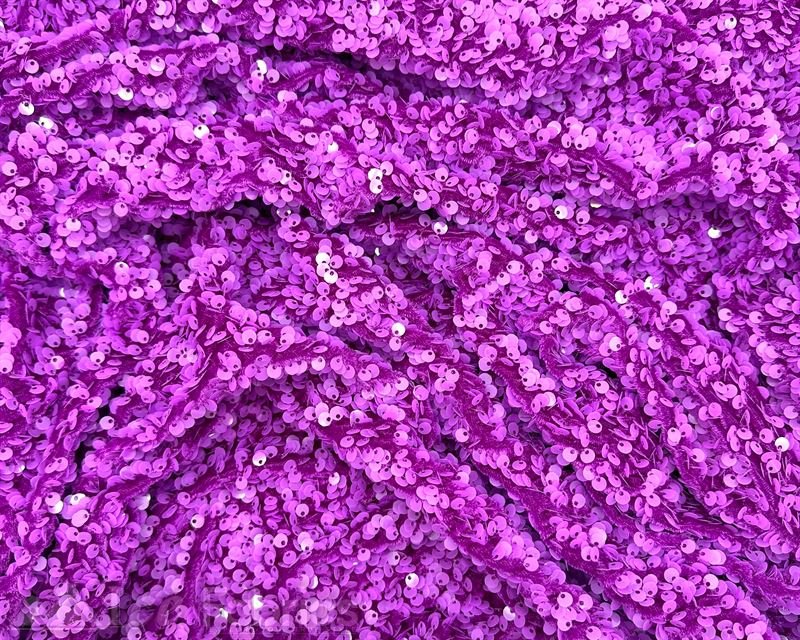 Luxury Stretch Velvet Sequin Fabric All Over Full SequinICE FABRICSICE FABRICSDark Lavender on Lavender VelvetBy The Yard (60 inches Wide)Luxury Stretch Velvet Sequin Fabric all Over Full Sequin ICE FABRICS