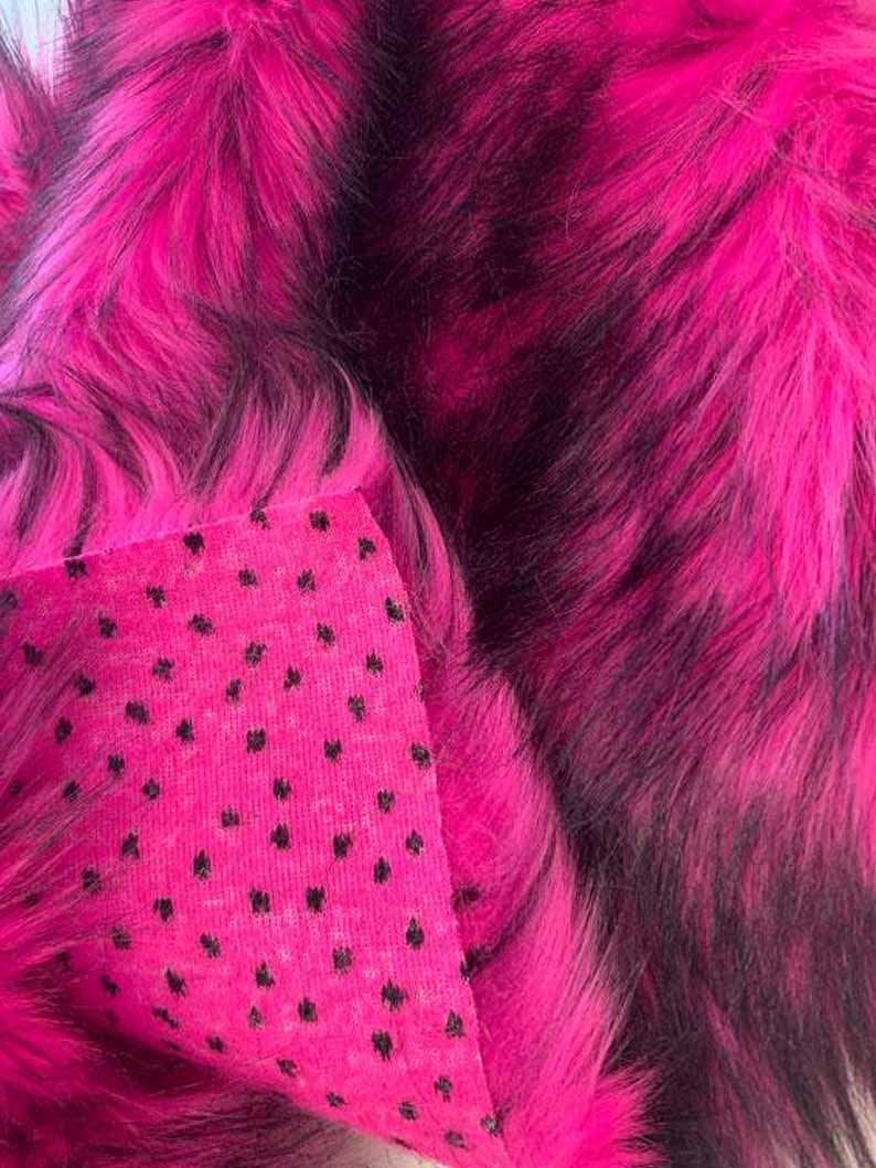 Buy Luxury Shaggy Magenta Husky Faux Fur Fabric