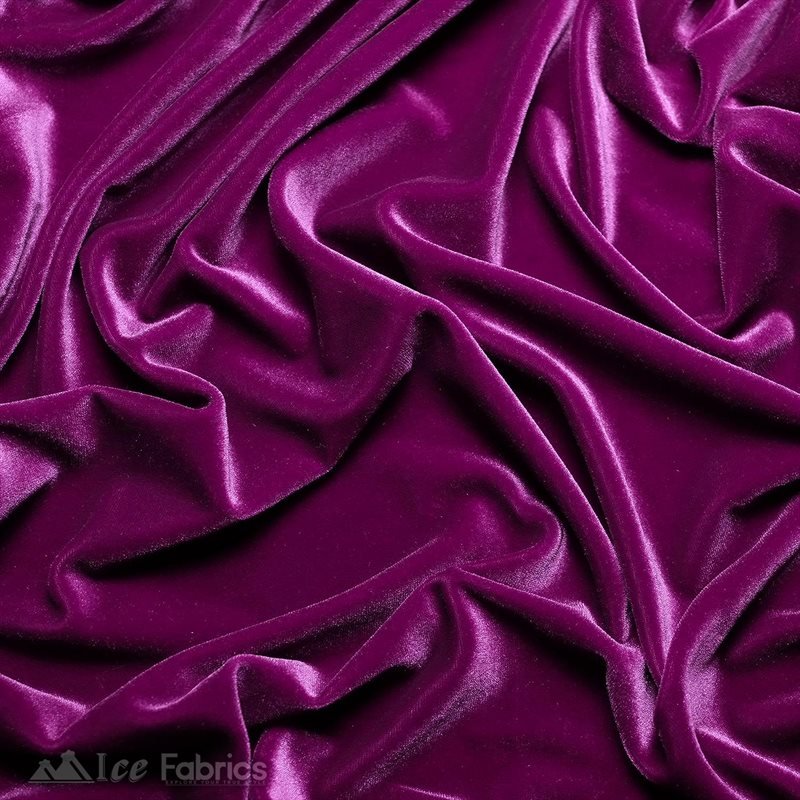 Magenta Wholesale Velvet Fabric Stretch | 60" WideICE FABRICSICE FABRICS20 Yards MagentaMagenta Wholesale Velvet Fabric Stretch | 60" Wide