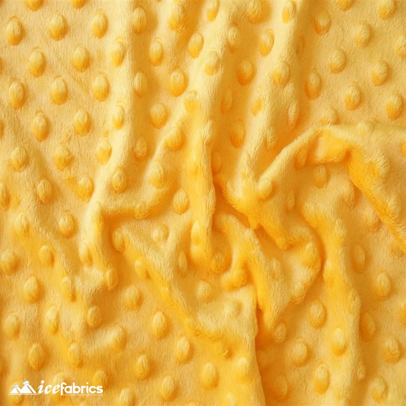New Colors Dimple Bubble Polka Dot Minky Fabric ICE FABRICS Mango