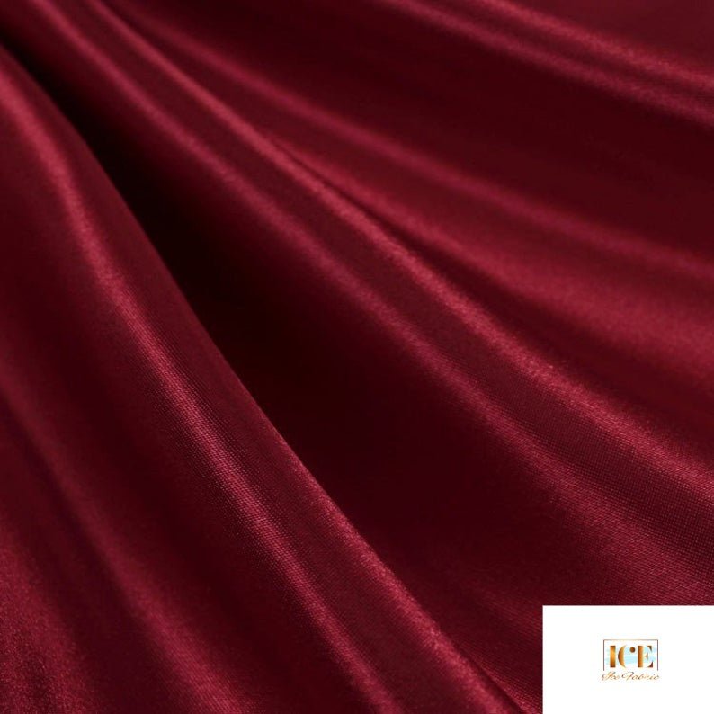 Medium Charmeuse Satin Fabric By The Roll (40 yards) Wholesale FabricSatin FabricICEFABRICICE FABRICSBurgundyBy The Roll (60" Wide)Medium Charmeuse Satin Fabric By The Roll (40 yards) Wholesale Fabric ICEFABRIC