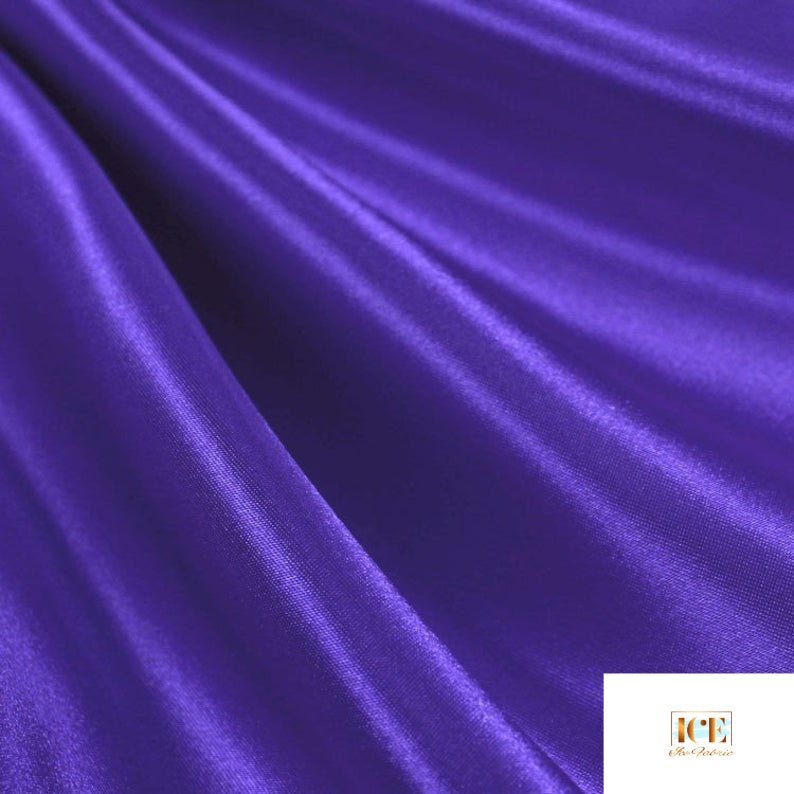 Medium Charmeuse Satin Fabric By The Roll (40 yards) Wholesale FabricSatin FabricICEFABRICICE FABRICSPurpleBy The Roll (60" Wide)Medium Charmeuse Satin Fabric By The Roll (40 yards) Wholesale Fabric ICEFABRIC