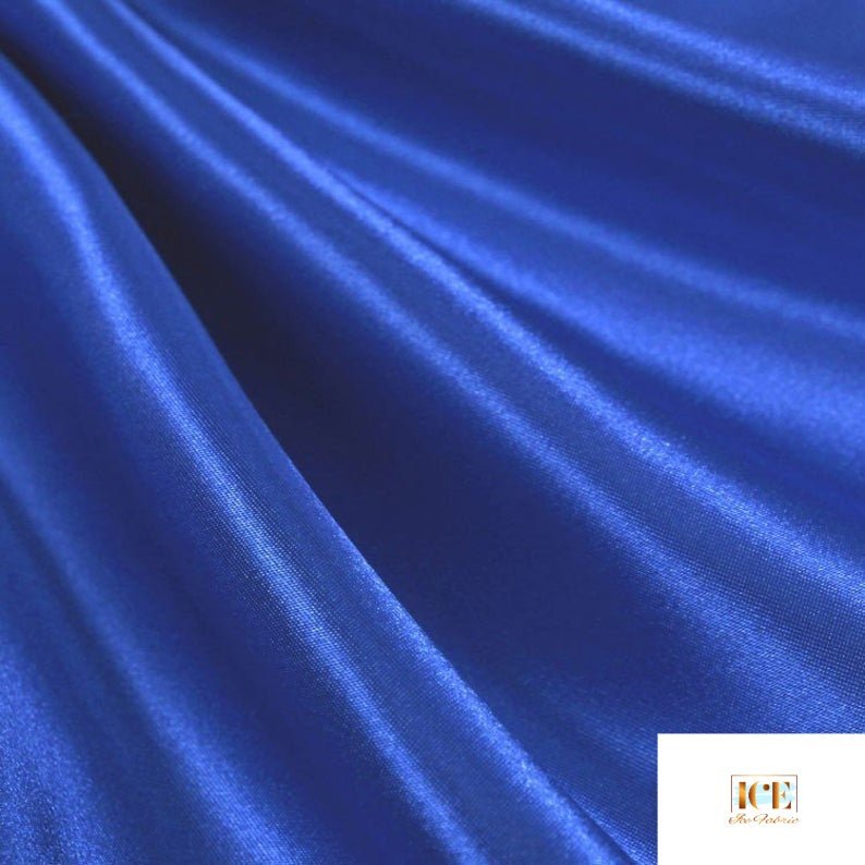 Medium Charmeuse Satin Fabric By The Roll (40 yards) Wholesale FabricSatin FabricICEFABRICICE FABRICSRoyal BlueBy The Roll (60" Wide)Medium Charmeuse Satin Fabric By The Roll (40 yards) Wholesale Fabric ICEFABRIC