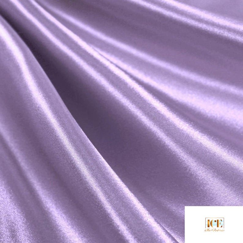 Medium Charmeuse Satin Fabric By The Roll (40 yards) Wholesale FabricSatin FabricICEFABRICICE FABRICSLavenderBy The Roll (60" Wide)Medium Charmeuse Satin Fabric By The Roll (40 yards) Wholesale Fabric ICEFABRIC