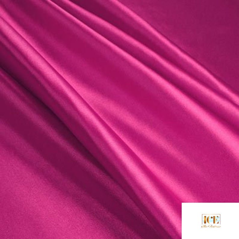 Medium Charmeuse Satin Fabric By The Roll (40 yards) Wholesale FabricSatin FabricICEFABRICICE FABRICSfuchsiaBy The Roll (60" Wide)Medium Charmeuse Satin Fabric By The Roll (40 yards) Wholesale Fabric ICEFABRIC